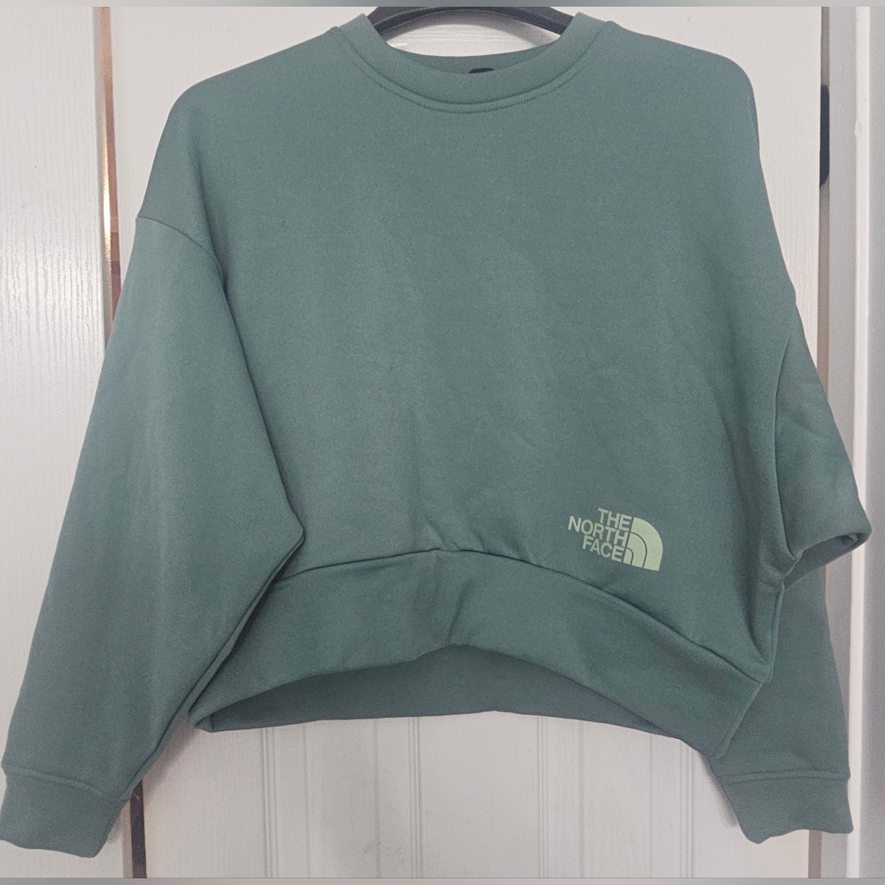 The North Face Green Cropped Sweatshirt Size Small